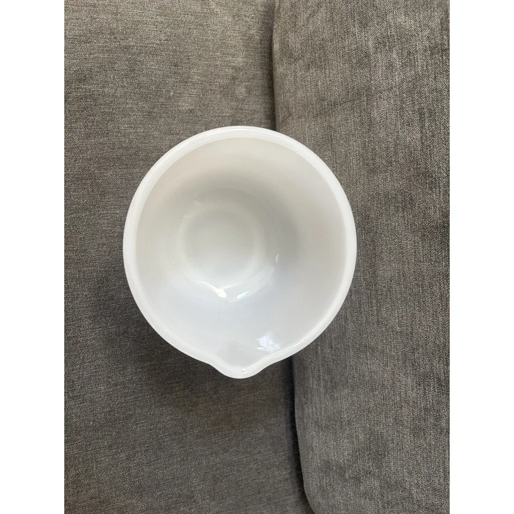 Vintage Glasbake Made For Sunbeam‎ #16,  20CJ Medium Milk Glass Mixing Bowl